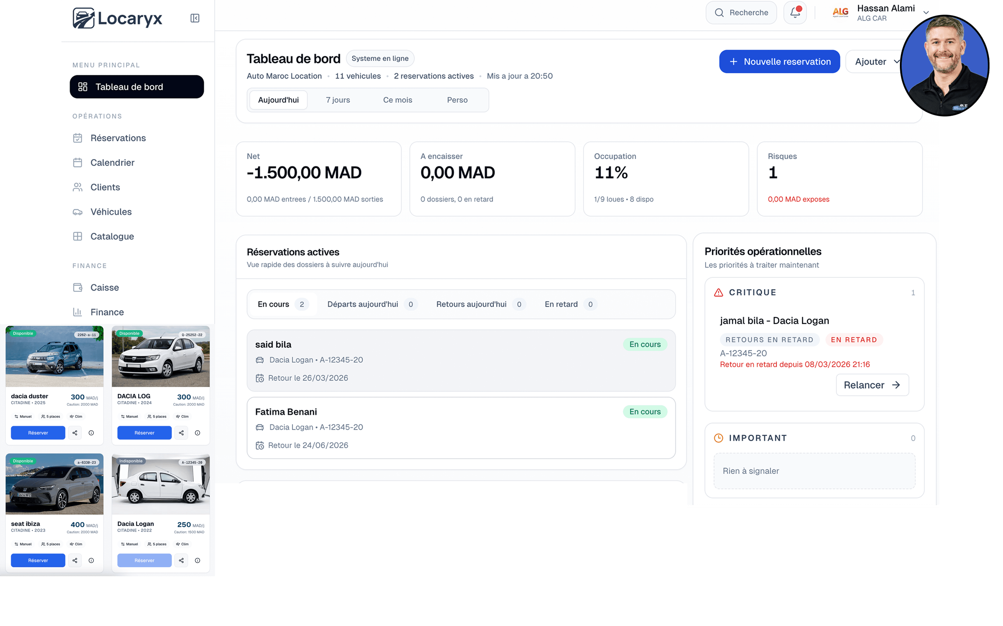 Locaryx dashboard preview